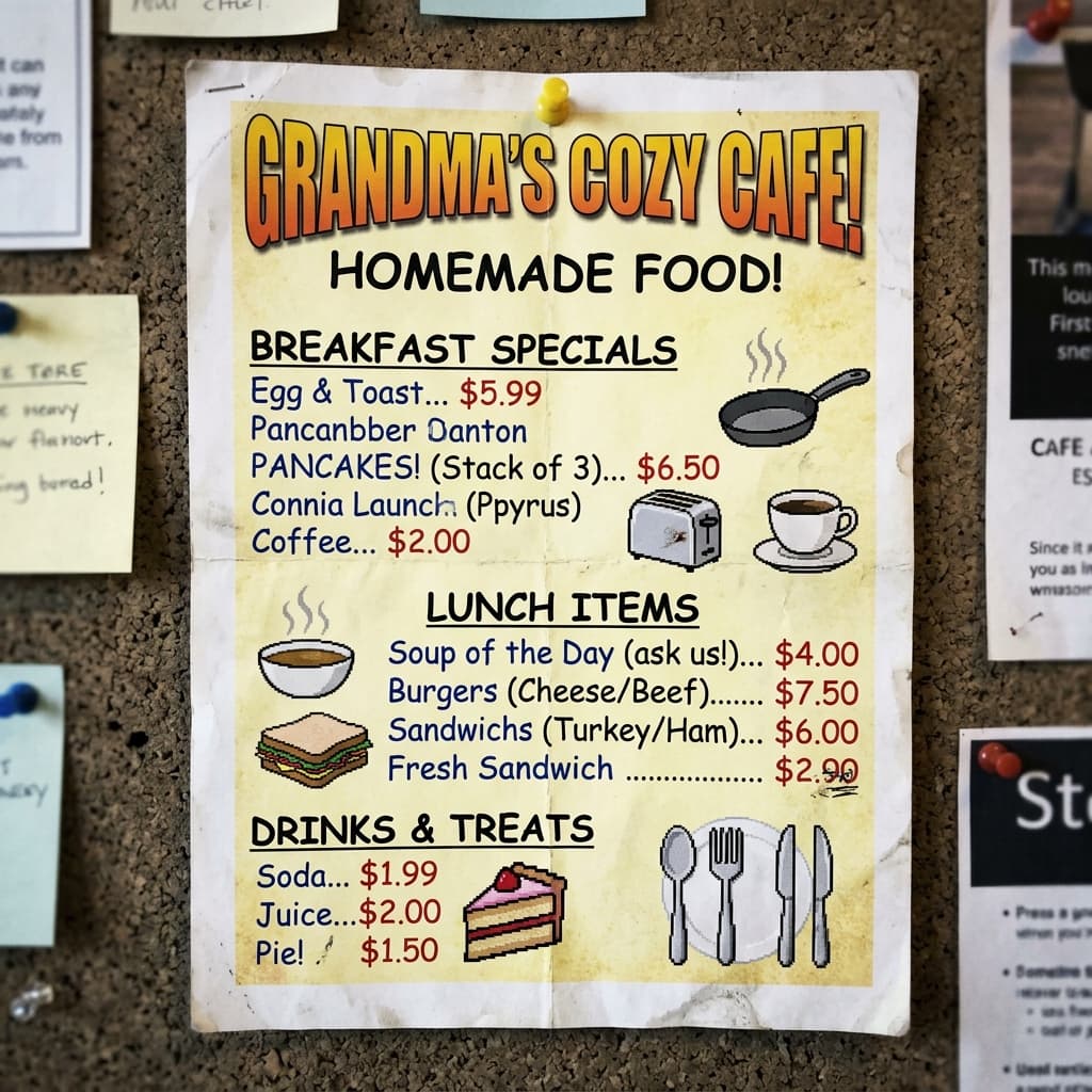 The original cafe had a messy, homemade look — generic imagery, no brand cohesion, and a layout that undermined their premium pricing.